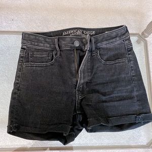 American Eagle size 0 black jean shorts